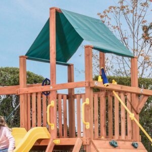 Orangutan Fort w/Green Tarp and Yellow Wave Slide - Image 3