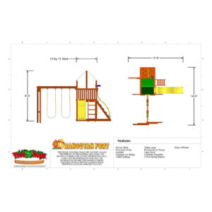 Orangutan Fort w/Green Tarp and Yellow Wave Slide - Image 9