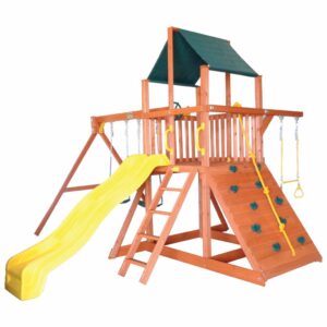 Orangutan Fort w/Green Tarp and Yellow Wave Slide - Image 10