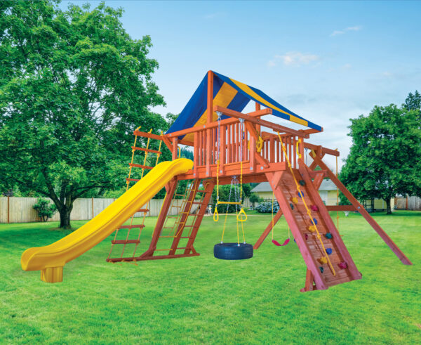 6.5 Jaguar MegaSized Playcenter w/ BYB Tarp and Yellow DoubleWall Scoop Slide