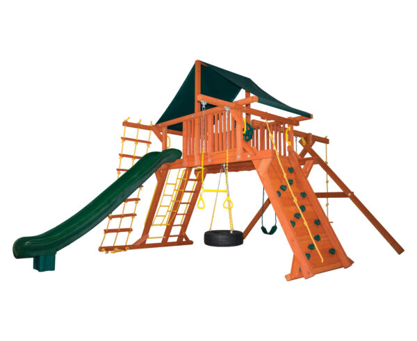 6.5 Jaguar MegaSized Playcenter w/ Green Tarp and Green DoubleWall Scoop Slide