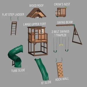 Skyfort III Swing Set - Image 16